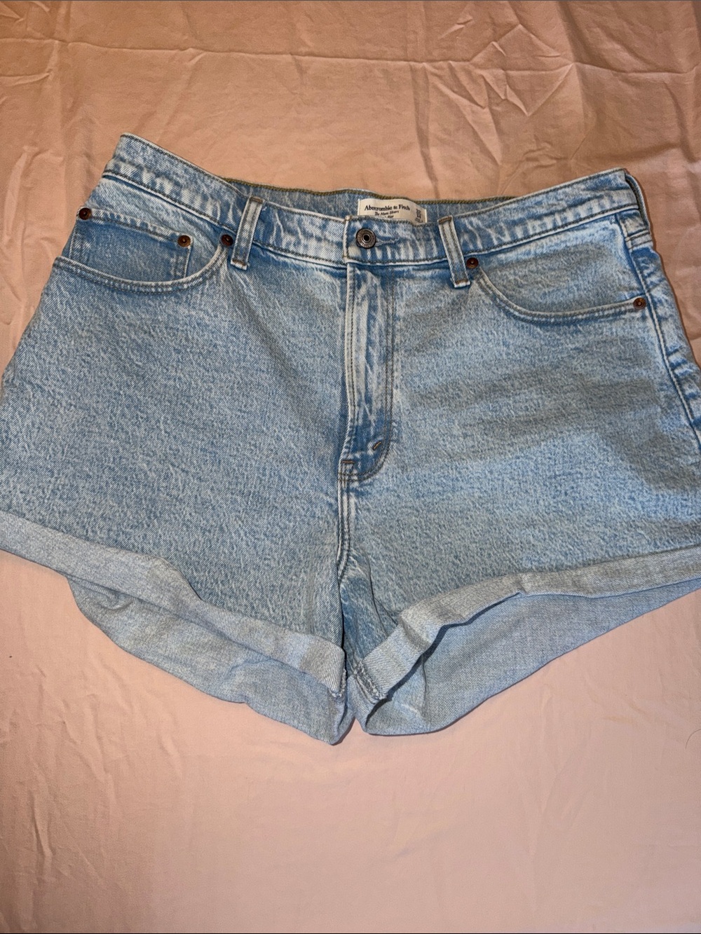 Abercrombie & Fitch Denim The Mom Short High Rise Curve Love